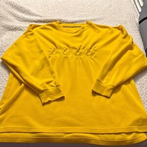 90’s Y2K Vintage Boss Mustard Embossed Logo Sweatshirt